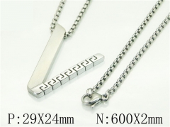HY Wholesale Necklaces Stainless Steel 316L Jewelry Necklaces-HY41N0241HGG