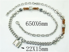 HY Wholesale Necklaces Stainless Steel 316L Jewelry Necklaces-HY72N0068JOD