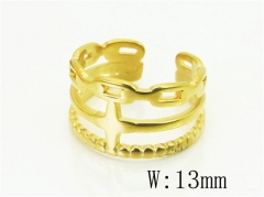 HY Wholesale Popular Rings Jewelry Stainless Steel 316L Rings-HY15R2479BKO