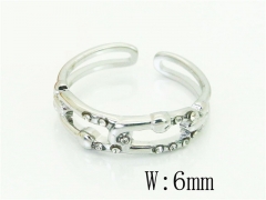 HY Wholesale Popular Rings Jewelry Stainless Steel 316L Rings-HY15R2524BKJ