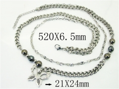 HY Wholesale Necklaces Stainless Steel 316L Jewelry Necklaces-HY72N0077ILD