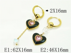 HY Wholesale Earrings 316L Stainless Steel Popular Jewelry Earrings-HY80E0833OY