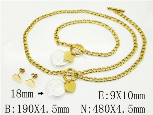 HY Wholesale Jewelry 316L Stainless Steel jewelry Set-HY26S0103H6L