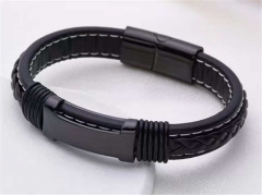 HY Wholesale Leather Bracelets Jewelry Popular Leather Bracelets-HY0155B0852