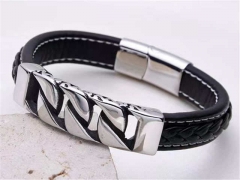 HY Wholesale Leather Bracelets Jewelry Popular Leather Bracelets-HY0155B0893