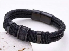 HY Wholesale Leather Bracelets Jewelry Popular Leather Bracelets-HY0155B0907
