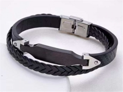HY Wholesale Leather Bracelets Jewelry Popular Leather Bracelets-HY0155B0853