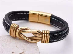 HY Wholesale Leather Bracelets Jewelry Popular Leather Bracelets-HY0155B0891