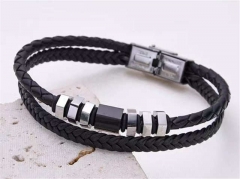 HY Wholesale Leather Bracelets Jewelry Popular Leather Bracelets-HY0155B0830