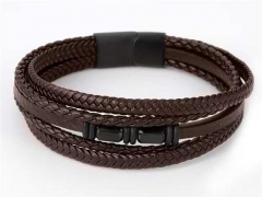 HY Wholesale Leather Bracelets Jewelry Popular Leather Bracelets-HY0155B1036