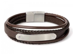 HY Wholesale Leather Bracelets Jewelry Popular Leather Bracelets-HY0155B1010