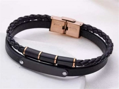 HY Wholesale Leather Bracelets Jewelry Popular Leather Bracelets-HY0155B0857