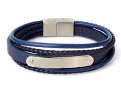 HY Wholesale Leather Bracelets Jewelry Popular Leather Bracelets-HY0155B1009