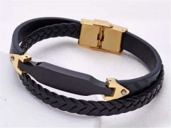 HY Wholesale Leather Bracelets Jewelry Popular Leather Bracelets-HY0155B0854