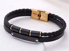 HY Wholesale Leather Bracelets Jewelry Popular Leather Bracelets-HY0155B0858