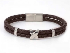 HY Wholesale Leather Bracelets Jewelry Popular Leather Bracelets-HY0155B1007