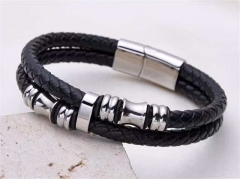 HY Wholesale Leather Bracelets Jewelry Popular Leather Bracelets-HY0155B0887