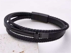 HY Wholesale Leather Bracelets Jewelry Popular Leather Bracelets-HY0155B0874