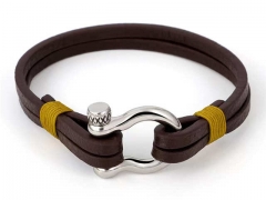 HY Wholesale Leather Bracelets Jewelry Popular Leather Bracelets-HY0155B1003