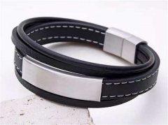 HY Wholesale Leather Bracelets Jewelry Popular Leather Bracelets-HY0155B0903