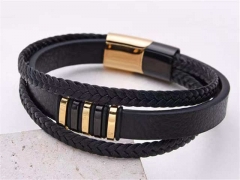 HY Wholesale Leather Bracelets Jewelry Popular Leather Bracelets-HY0155B0827