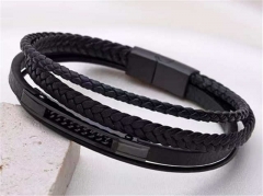 HY Wholesale Leather Bracelets Jewelry Popular Leather Bracelets-HY0155B0929