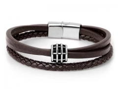 HY Wholesale Leather Bracelets Jewelry Popular Leather Bracelets-HY0155B1039