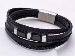 HY Wholesale Leather Bracelets Jewelry Popular Leather Bracelets-HY0155B0842