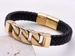 HY Wholesale Leather Bracelets Jewelry Popular Leather Bracelets-HY0155B0894