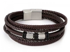 HY Wholesale Leather Bracelets Jewelry Popular Leather Bracelets-HY0155B1037