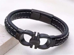 HY Wholesale Leather Bracelets Jewelry Popular Leather Bracelets-HY0155B0864