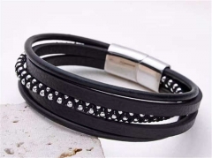 HY Wholesale Leather Bracelets Jewelry Popular Leather Bracelets-HY0155B0909