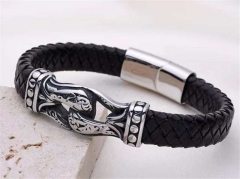 HY Wholesale Leather Bracelets Jewelry Popular Leather Bracelets-HY0155B0877