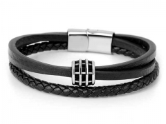 HY Wholesale Leather Bracelets Jewelry Popular Leather Bracelets-HY0155B1040