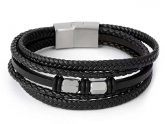 HY Wholesale Leather Bracelets Jewelry Popular Leather Bracelets-HY0155B1038