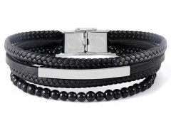 HY Wholesale Leather Bracelets Jewelry Popular Leather Bracelets-HY0155B0940