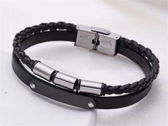HY Wholesale Leather Bracelets Jewelry Popular Leather Bracelets-HY0155B0856