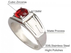 HY Wholesale Rings Jewelry 316L Stainless Steel Rings-HY0146R0302
