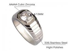 HY Wholesale Rings Jewelry 316L Stainless Steel Rings-HY0146R0313