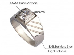HY Wholesale Rings Jewelry 316L Stainless Steel Rings-HY0146R0312