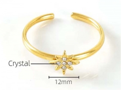 HY Wholesale Open Rings Jewelry 316L Stainless Steel Popular Rings-HY0148R0123