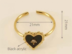 HY Wholesale Open Rings Jewelry 316L Stainless Steel Popular Rings-HY0148R0104