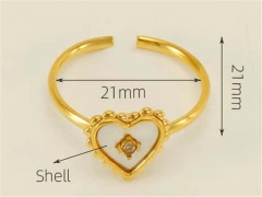 HY Wholesale Open Rings Jewelry 316L Stainless Steel Popular Rings-HY0148R0103