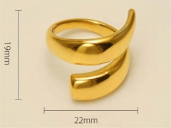 HY Wholesale Open Rings Jewelry 316L Stainless Steel Popular Rings-HY0148R0058