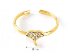 HY Wholesale Open Rings Jewelry 316L Stainless Steel Popular Rings-HY0148R0120