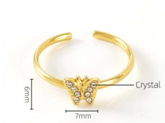 HY Wholesale Open Rings Jewelry 316L Stainless Steel Popular Rings-HY0148R0119