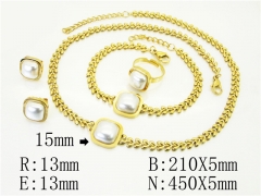 HY Wholesale Jewelry Set 316L Stainless Steel jewelry Set-HY50S0453JWW