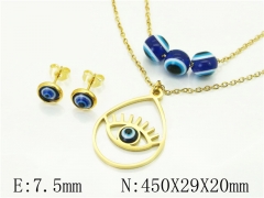 HY Wholesale Jewelry Set 316L Stainless Steel jewelry Set-HY12S1320GNL
