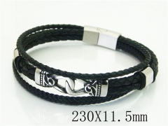 HY Wholesale Bracelets 316L Stainless Steel And Leather Jewelry Bracelets-HY91B0572IKB