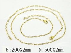 HY Wholesale Stainless Steel 316L Necklaces Bracelets Sets-HY70S0601HID